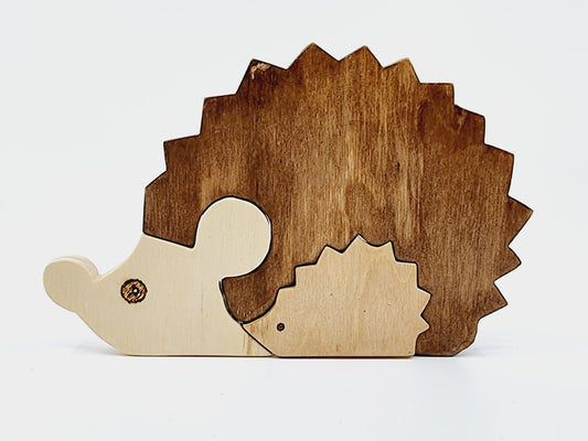 Puzzle en bois - hérisson