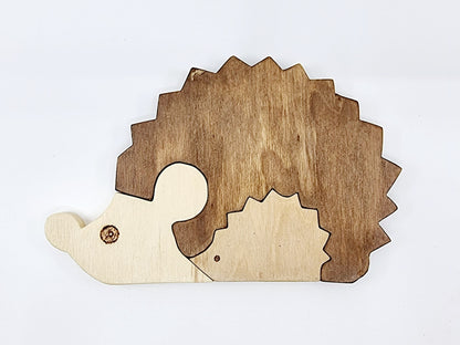 Puzzle en bois - hérisson