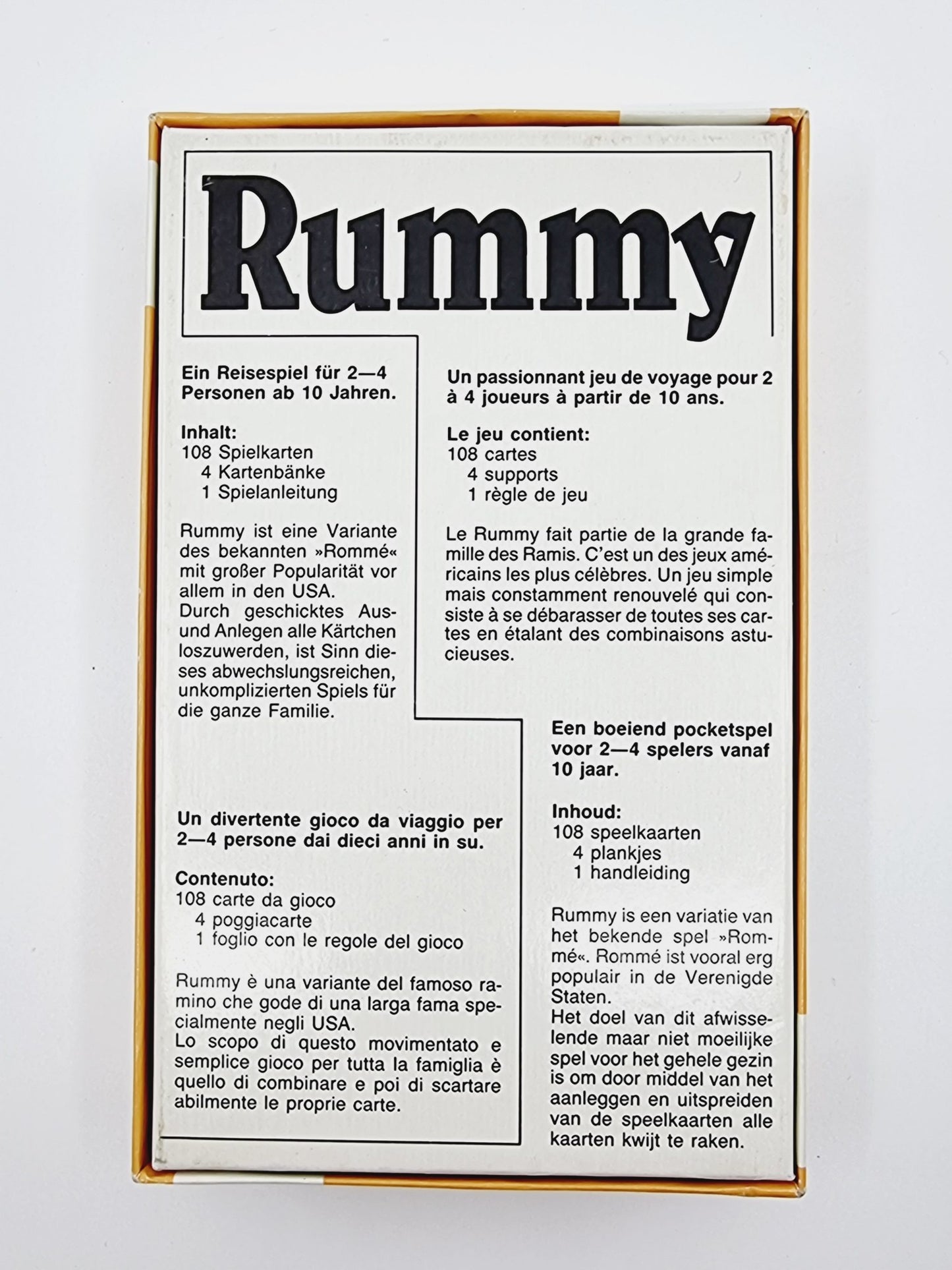 Rummy version voyage