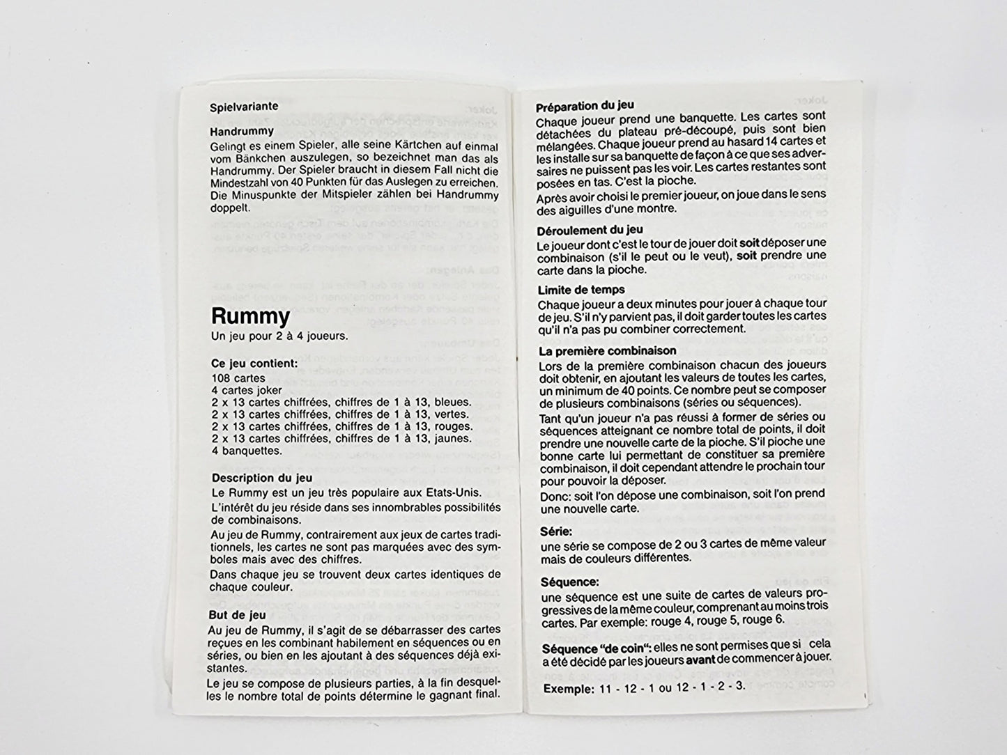 Rummy version voyage