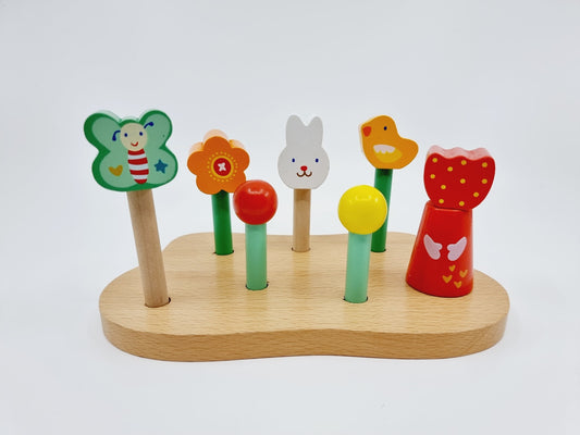 Jeu d'empilage - Les animaux du jardin