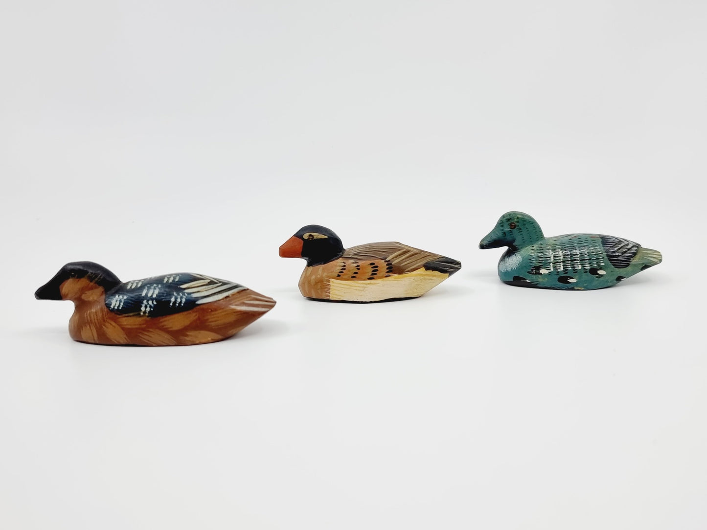 Bibelot - Lot de 3 canards en bois