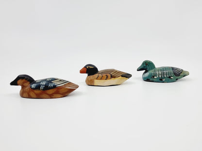 Bibelot - Lot de 3 canards en bois