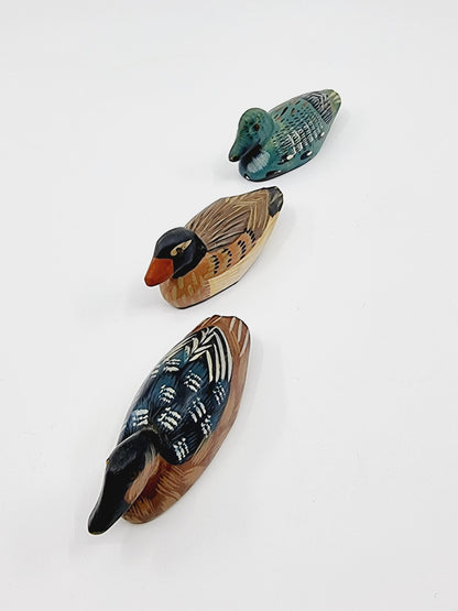Bibelot - Lot de 3 canards en bois