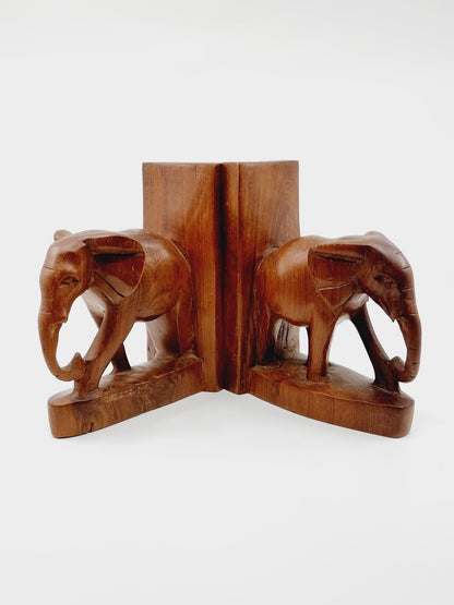 Serre-livres en bois - éléphant (2 pièces)