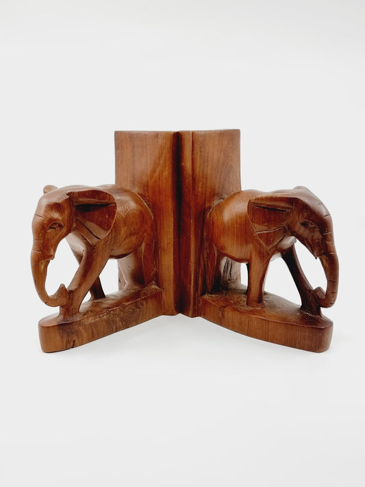 Serre-livres en bois - éléphant (2 pièces)