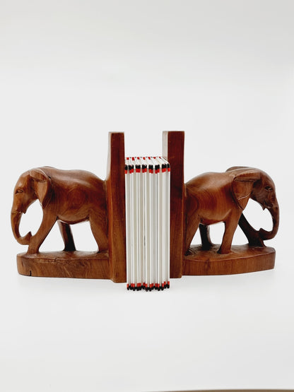 Serre-livres en bois - éléphant (2 pièces)