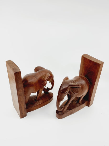 Serre-livres en bois - éléphant (2 pièces)