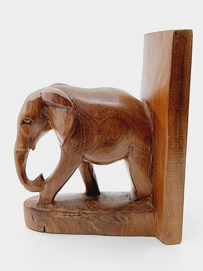 Serre-livres en bois - éléphant (2 pièces)