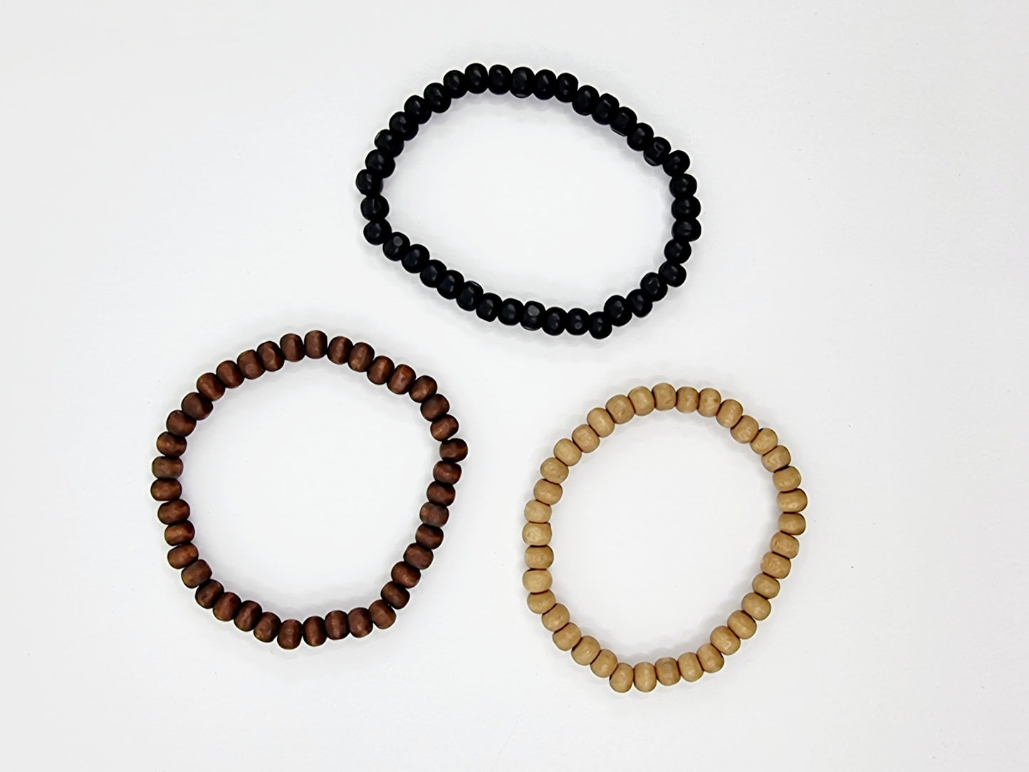 Trio de bracelet - perles en bois