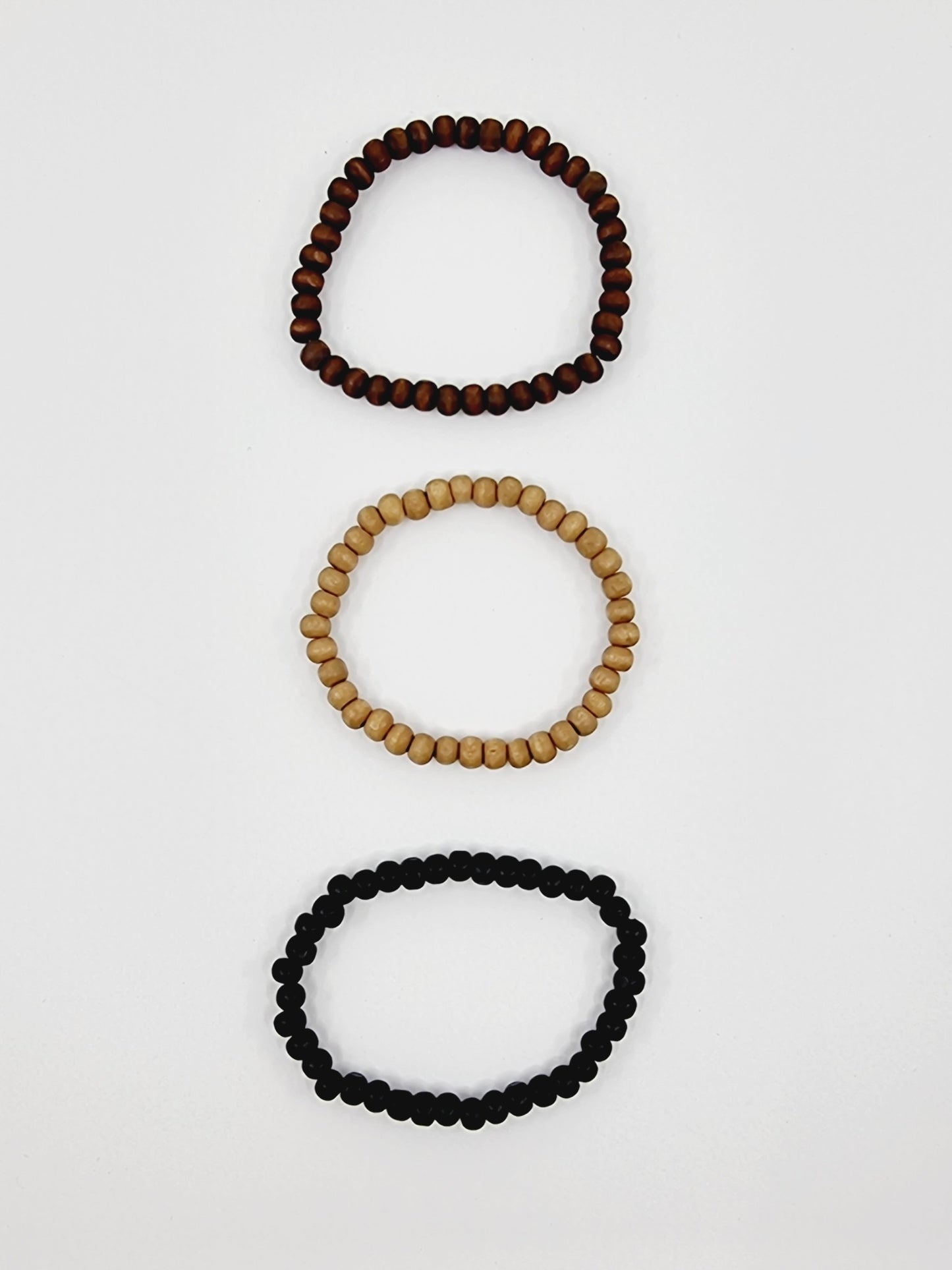 Trio de bracelet - perles en bois
