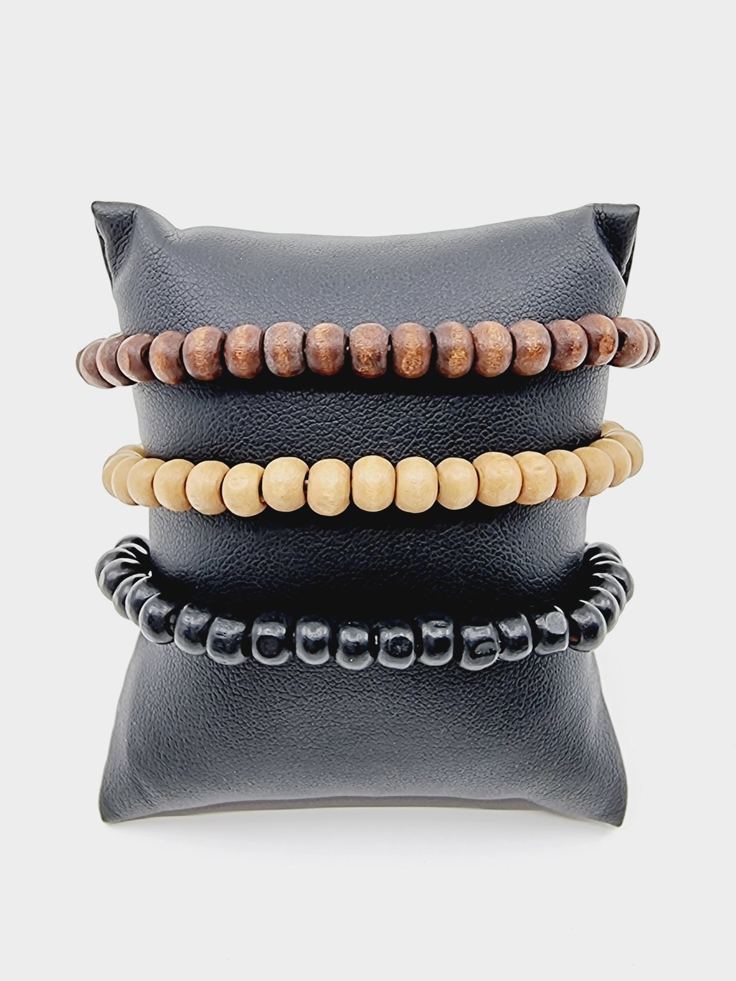 Trio de bracelet - perles en bois