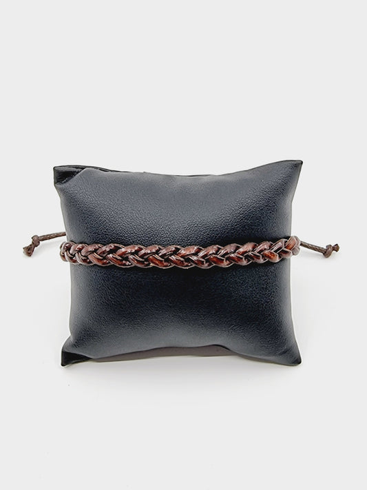 Bracelet en cuir tressé très fin