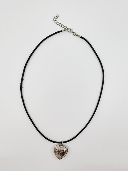Collier - Coeur argenté