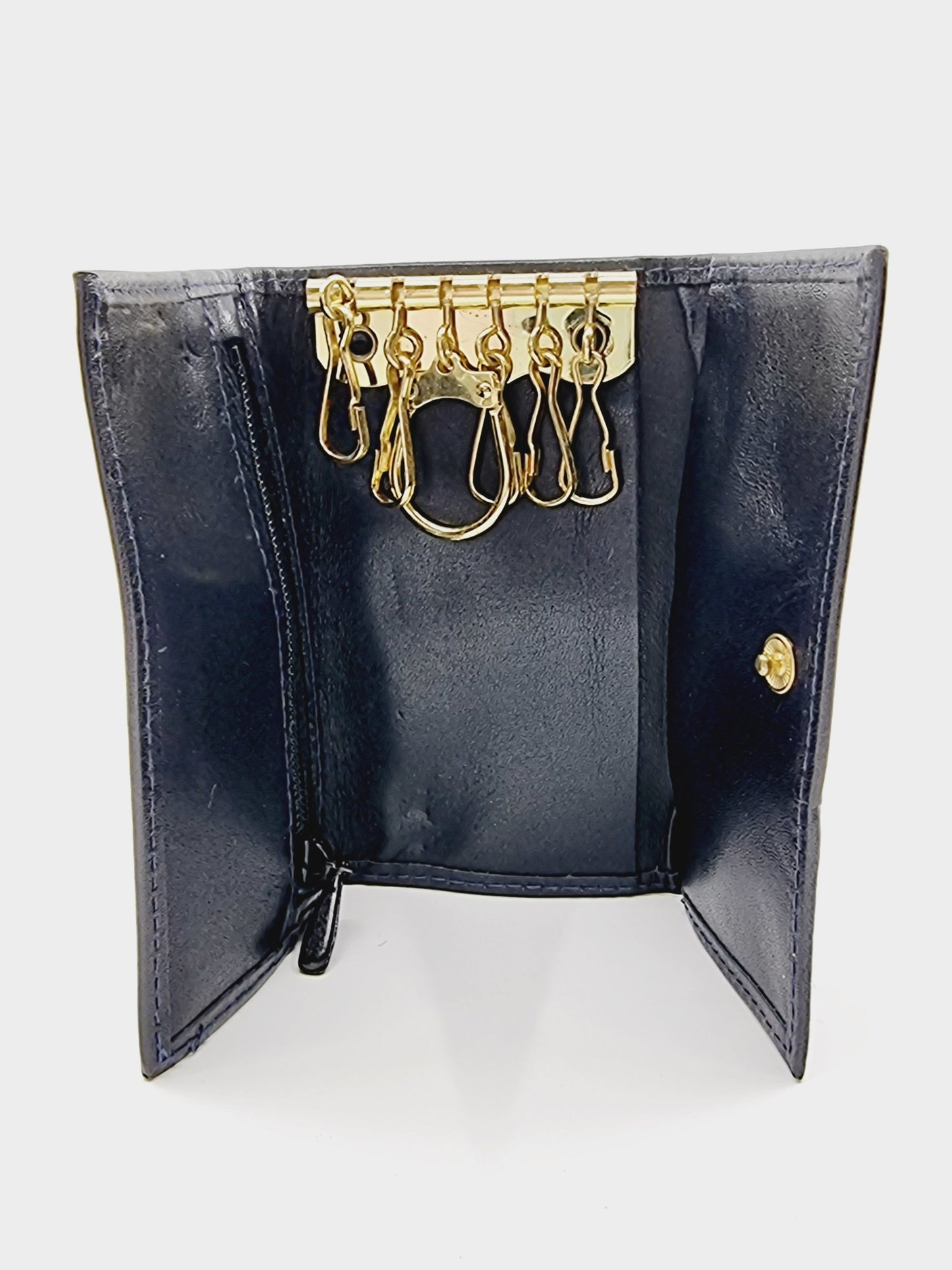 Etui porte clés en cuir - noir