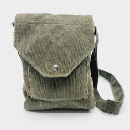 Sac bandoulière en tissu kaki