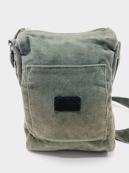Sac bandoulière en tissu kaki