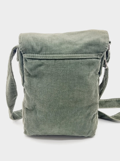 Sac bandoulière en tissu kaki