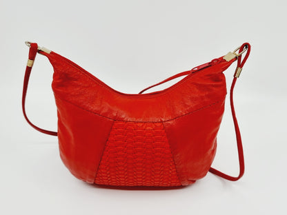 Sac bandoulière en cuir rouge