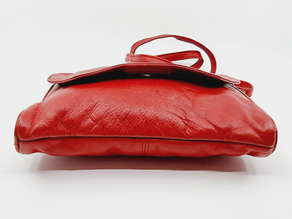 Sac rectangulaire en cuir rouge