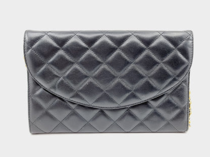 Pochette matelassée noire