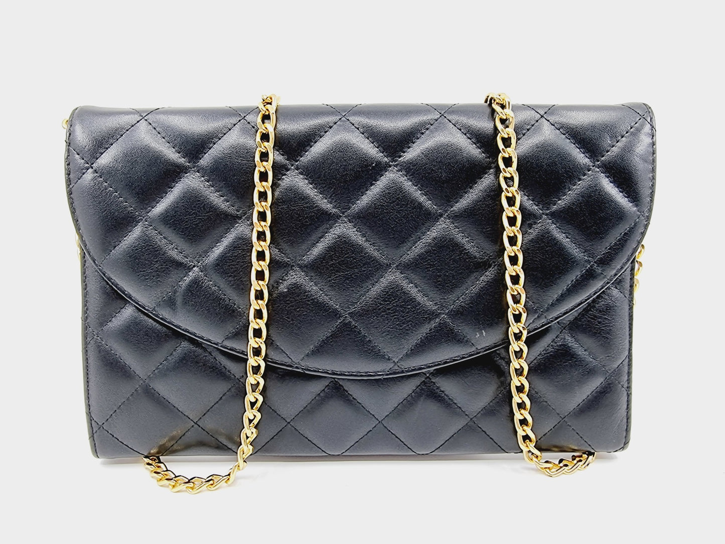 Pochette matelassée noire
