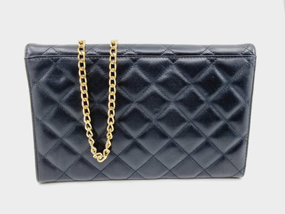 Pochette matelassée noire
