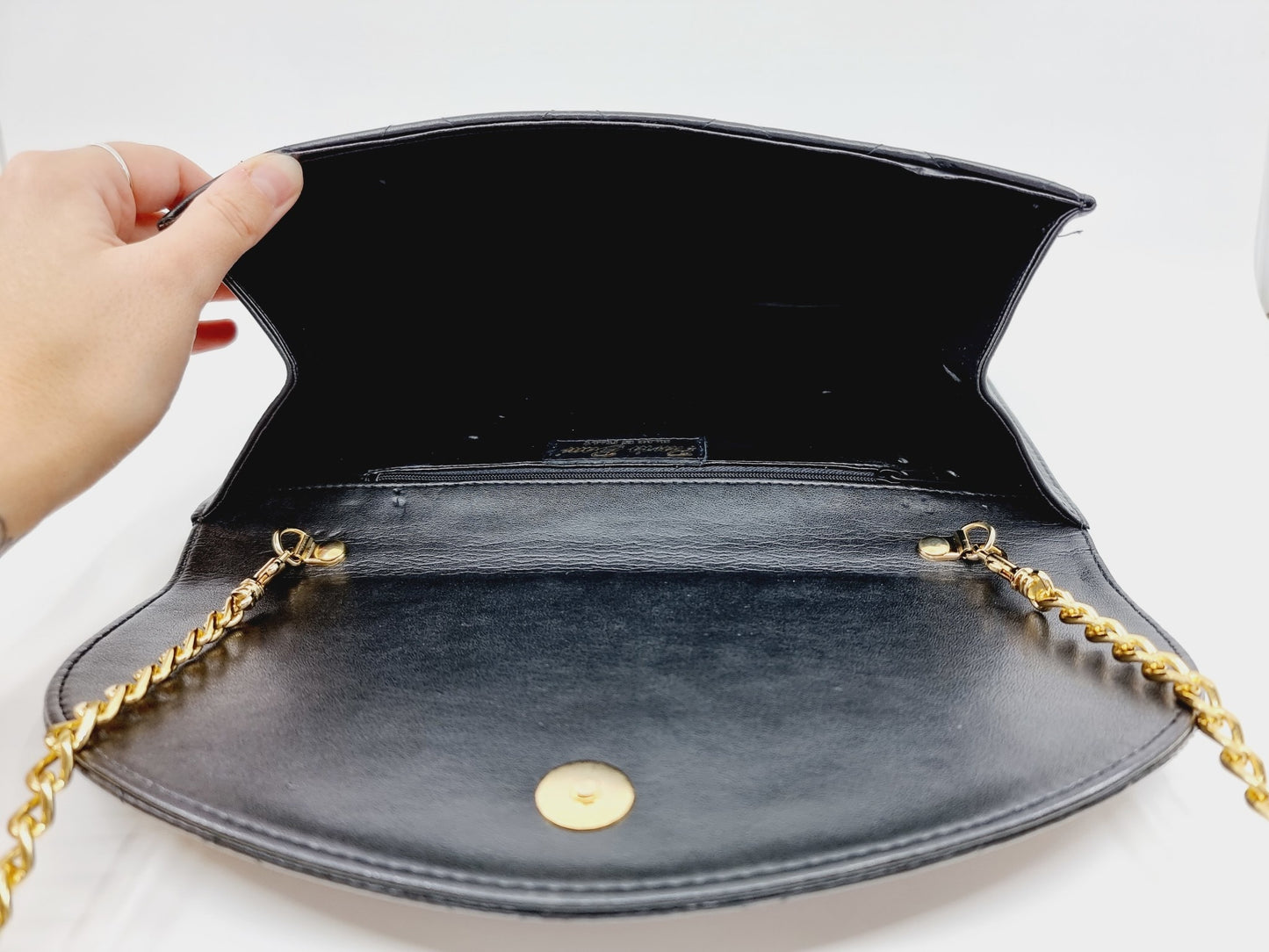 Pochette matelassée noire