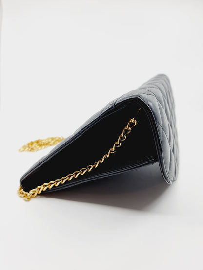 Pochette matelassée noire