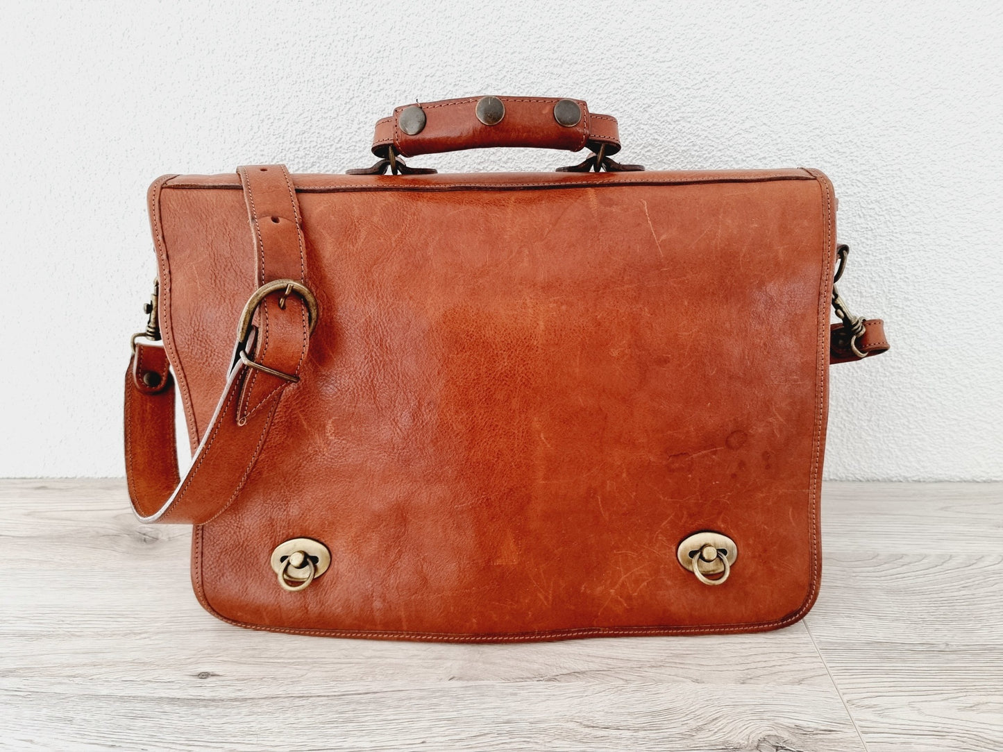 Sacoche/besace en cuir