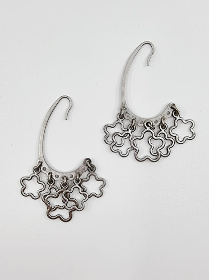Boucles d'oreilles en argent - Fleurs