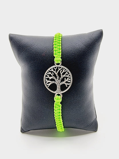 Bracelet arbre de vie - vert fluo