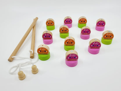 2 en 1, jeu de Pêche Memory et Morpion