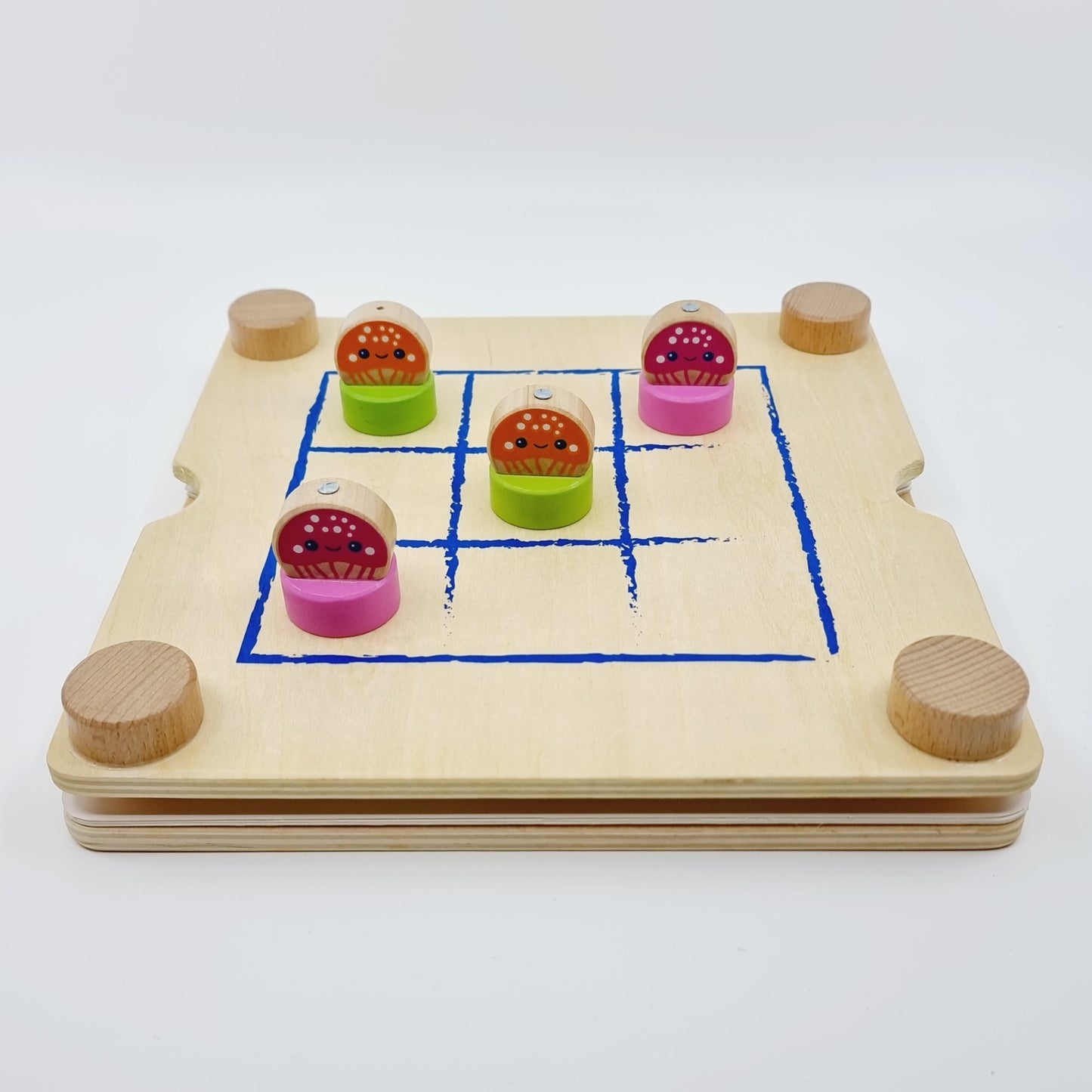 2 en 1, jeu de Pêche Memory et Morpion