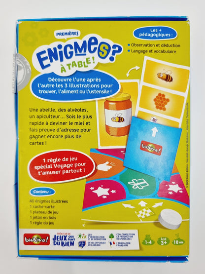 Première Enigmes ? - A table ! - bioviva