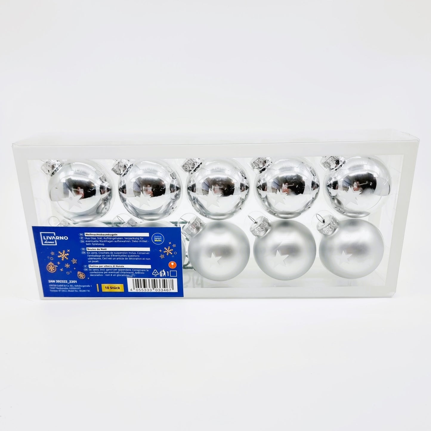 Boule de Noël (10 pièces) - Modèle 01