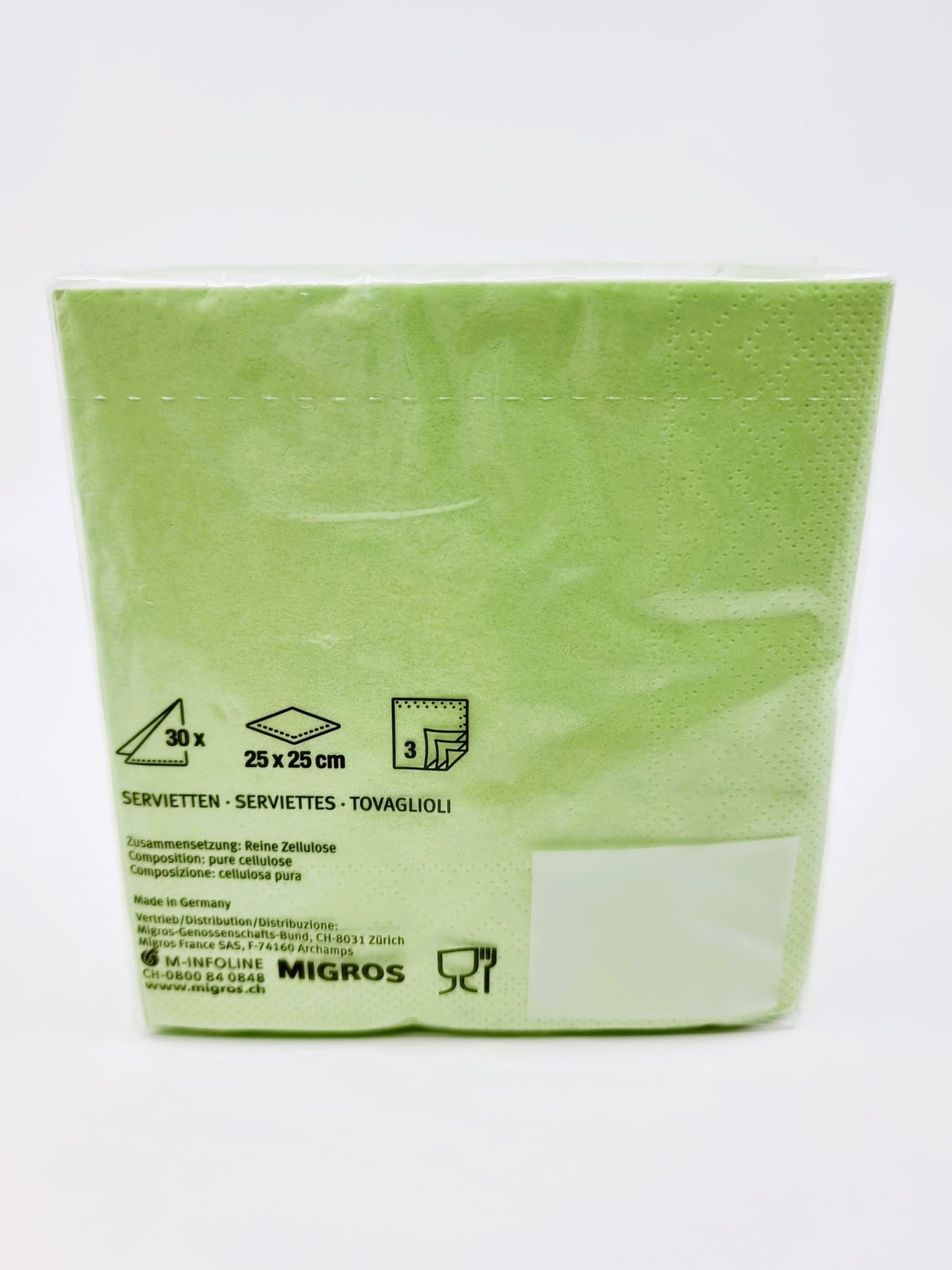 Serviette en papier - Verte (30 pièces)