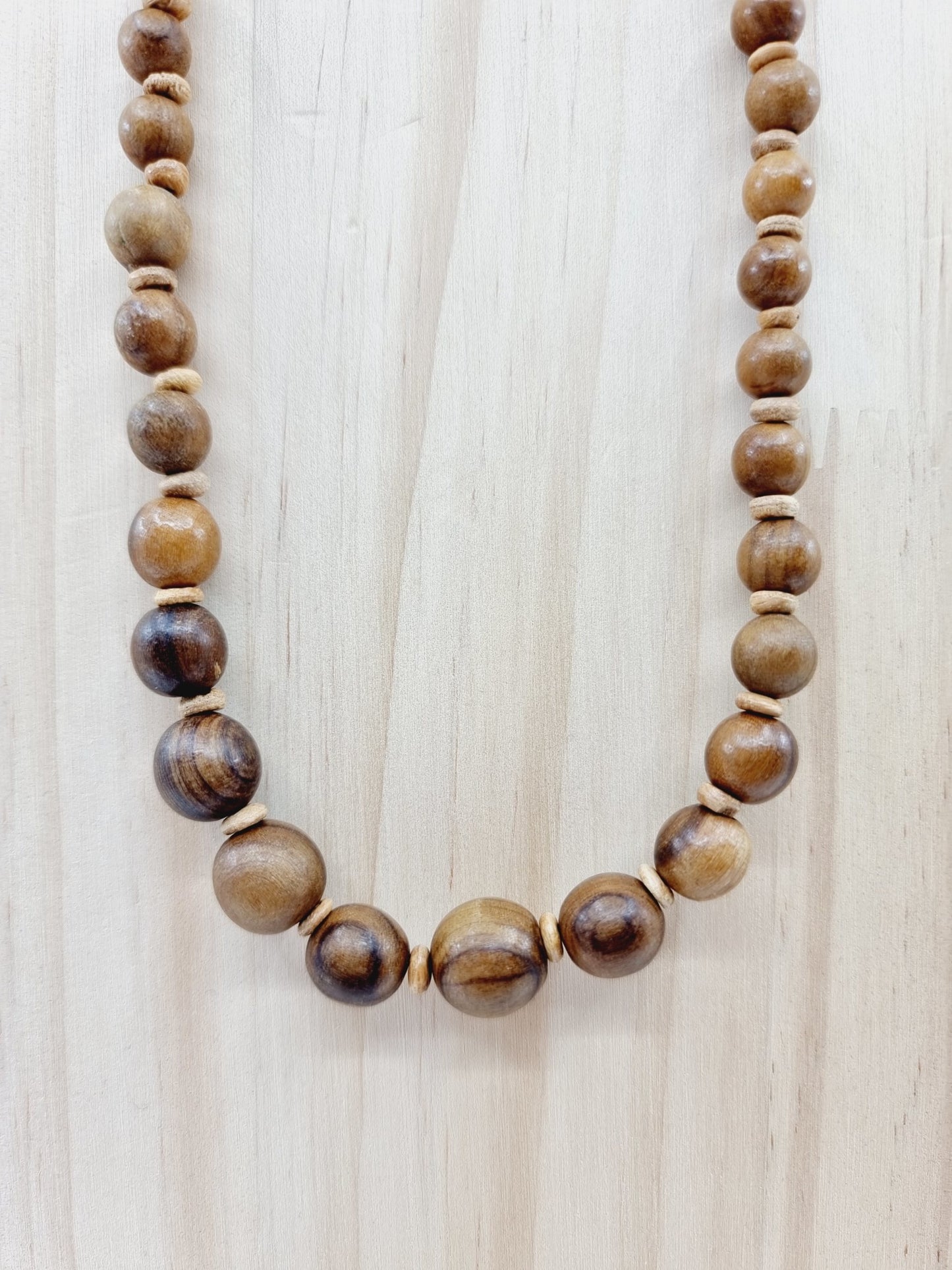 Collier perles en bois - Rondiny