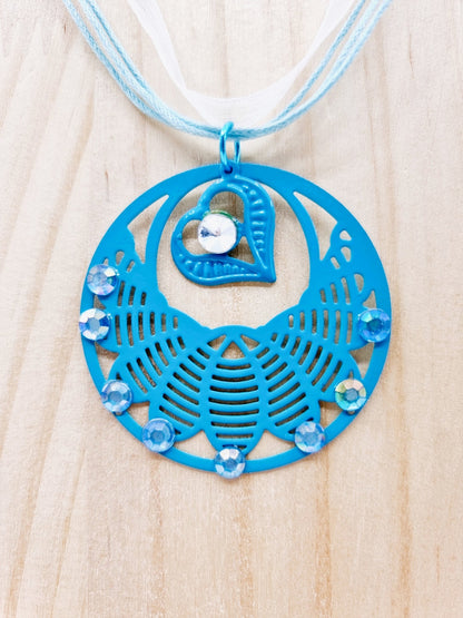 Collier - Tourbillon bleu