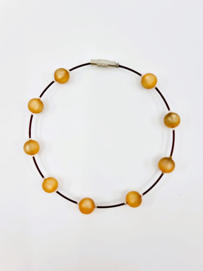 Bracelet cerceau - pêche foncé