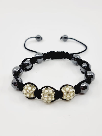 Bracelet shamballa - blanc