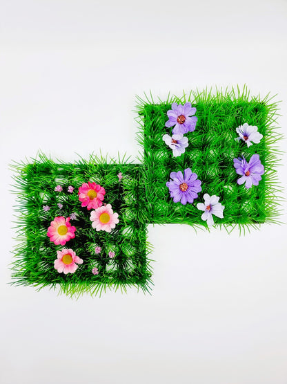 Carré d'herbe champêtre décoratif (2 pièces)