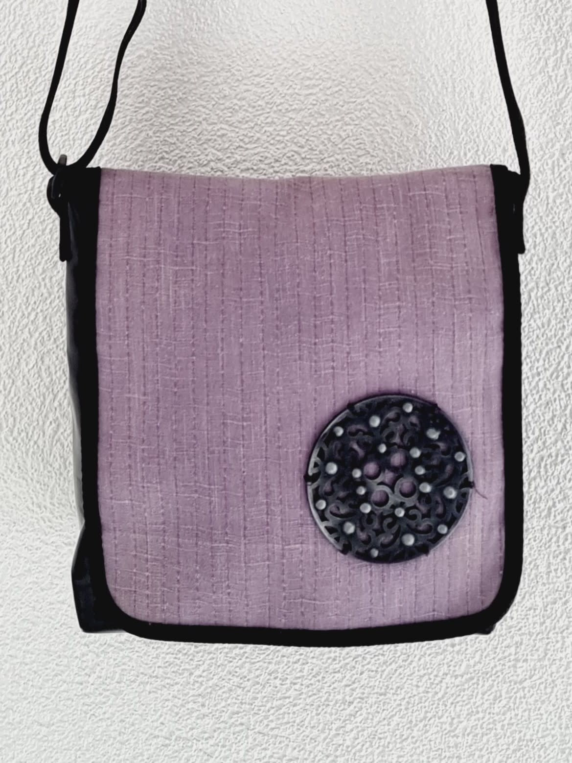 Sac bandoulière en bâche - Lilas