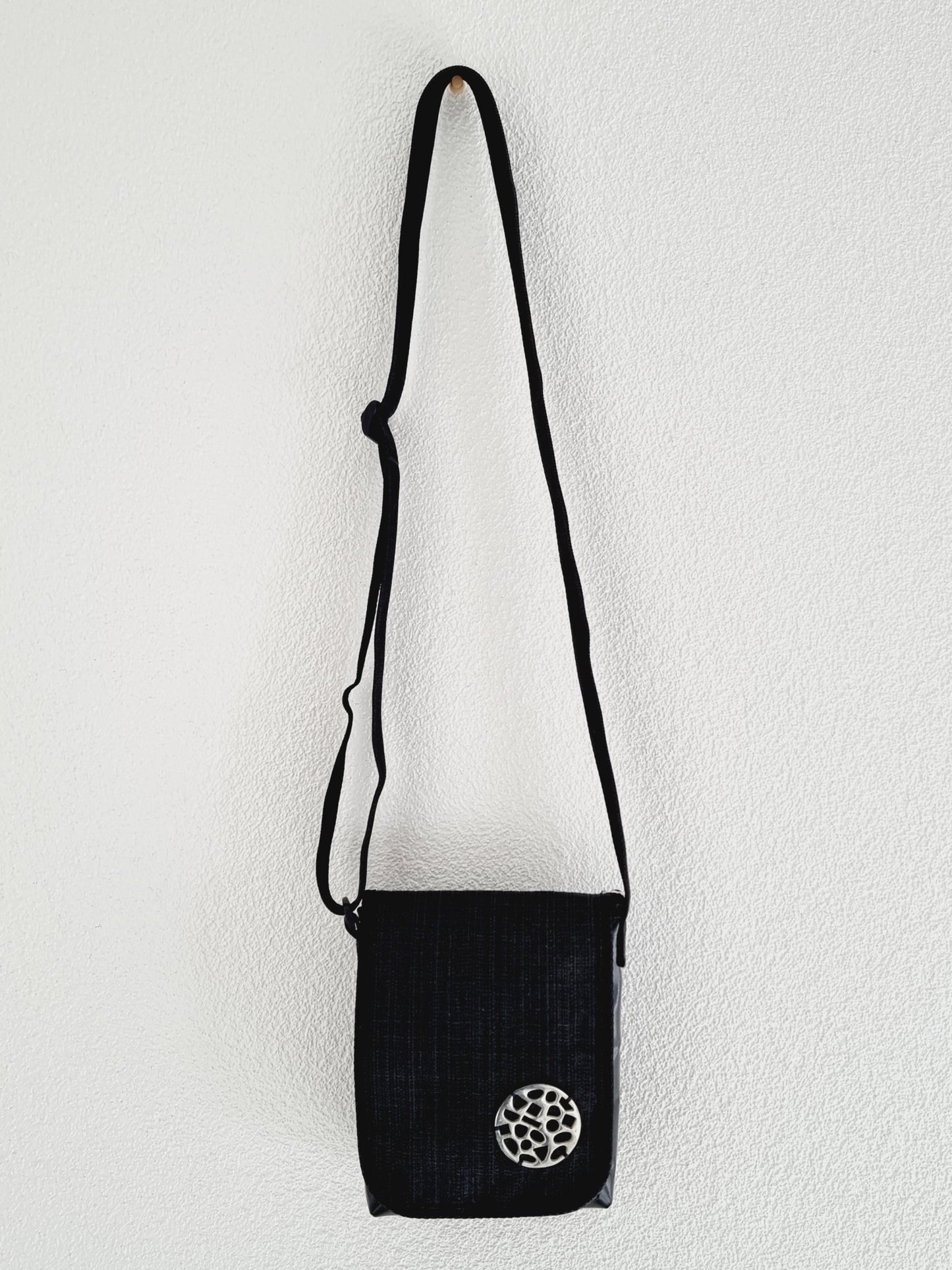 Sac bandoulière en bâche - Noir