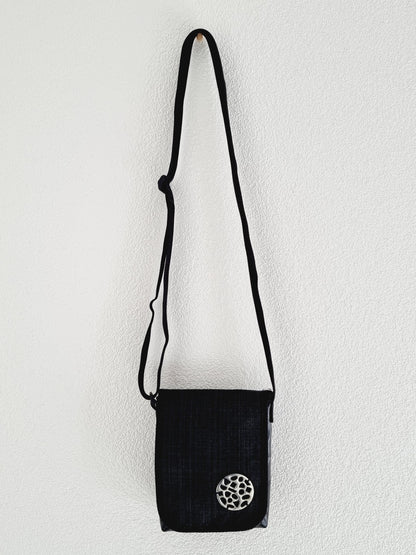 Sac bandoulière en bâche - Noir