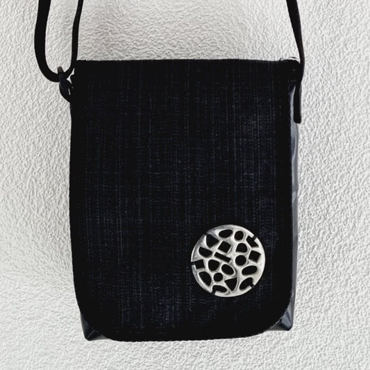 Sac bandoulière en bâche - Noir