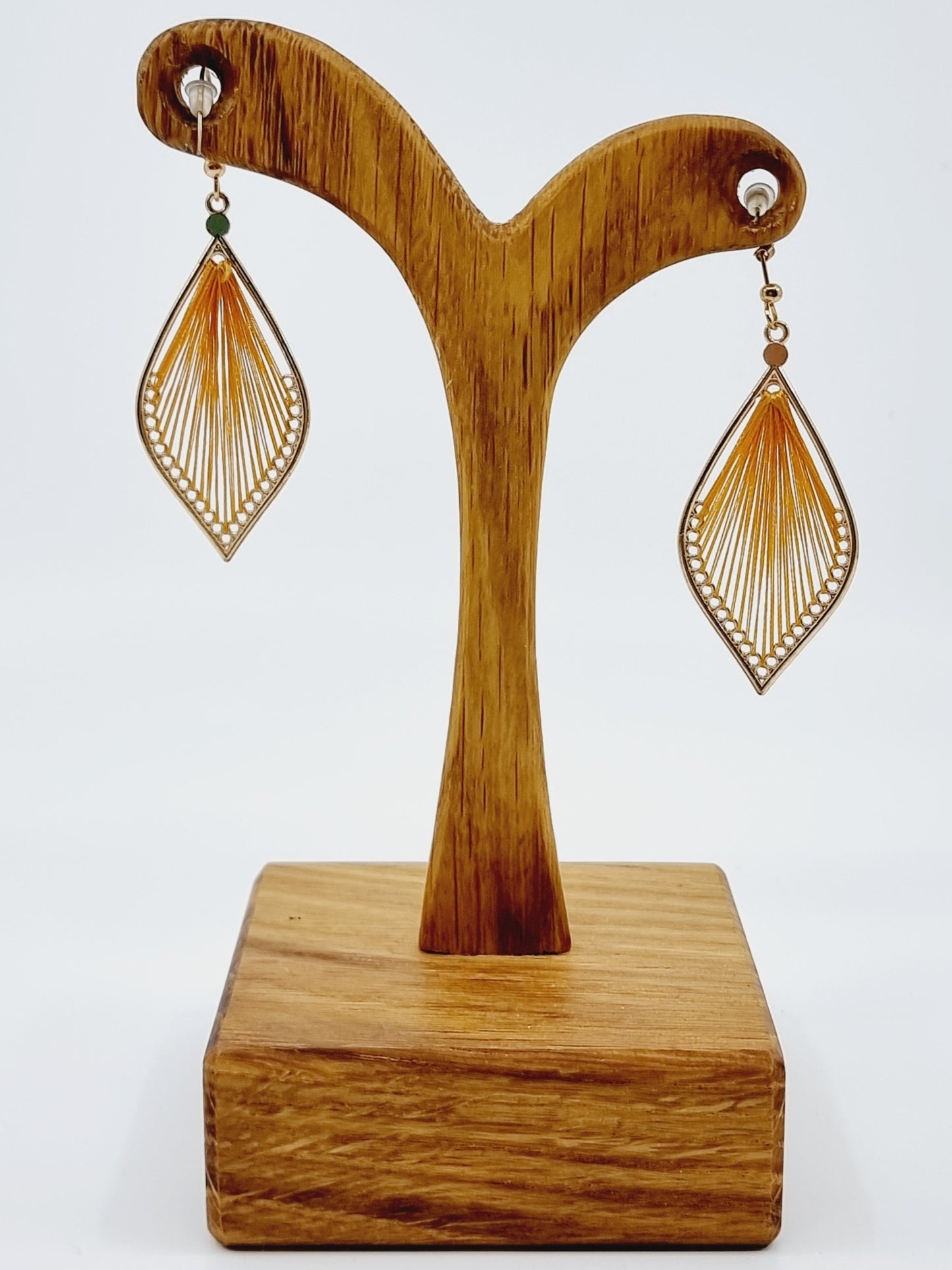 Boucles d'oreilles tissées - jaune
