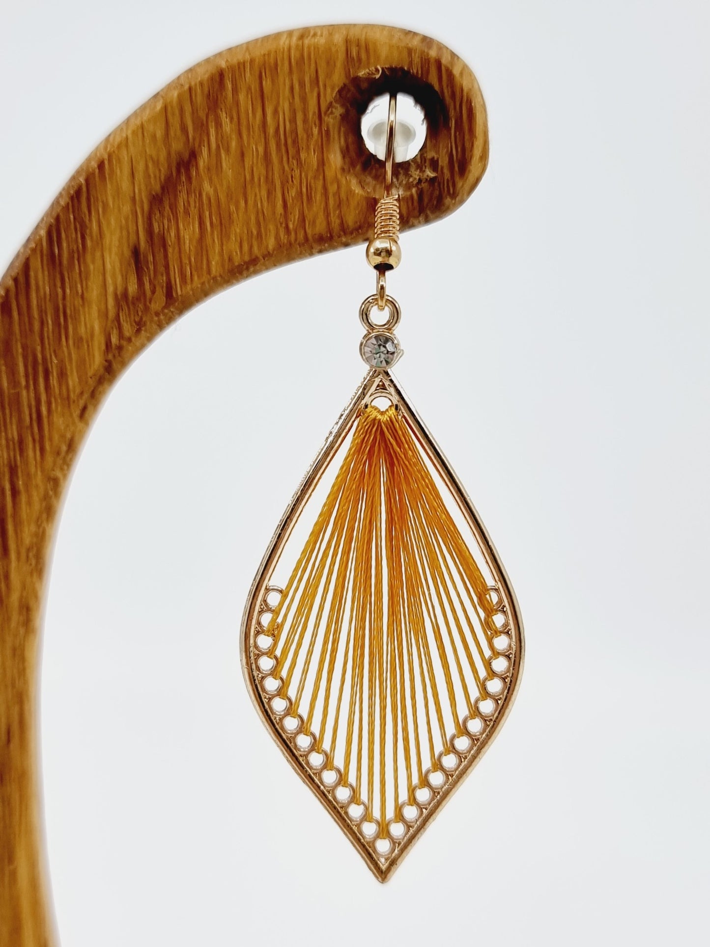 Boucles d'oreilles tissées - jaune