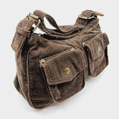 Sac en velours côtelé