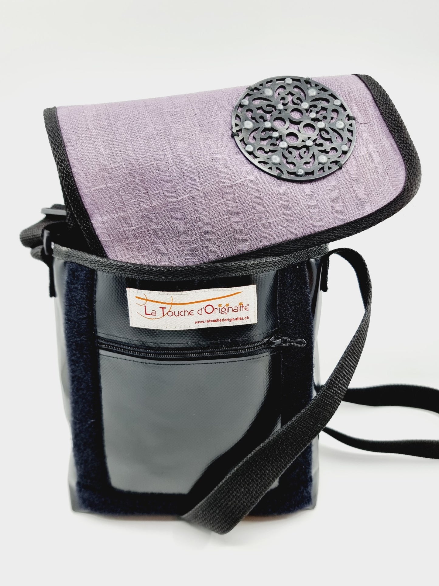 Sac bandoulière en bâche - Lilas